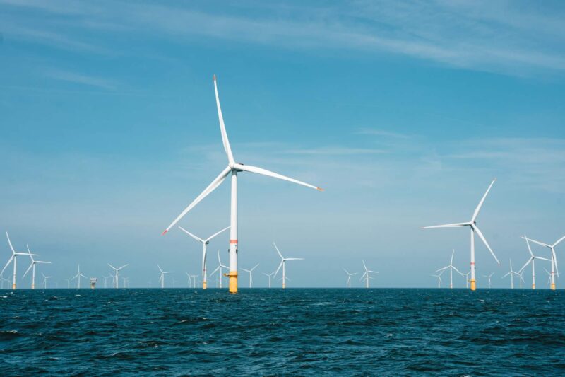 An offshore wind farm. Great British Energy will see the UK governemnt invest in green energy schemes including wind farms.